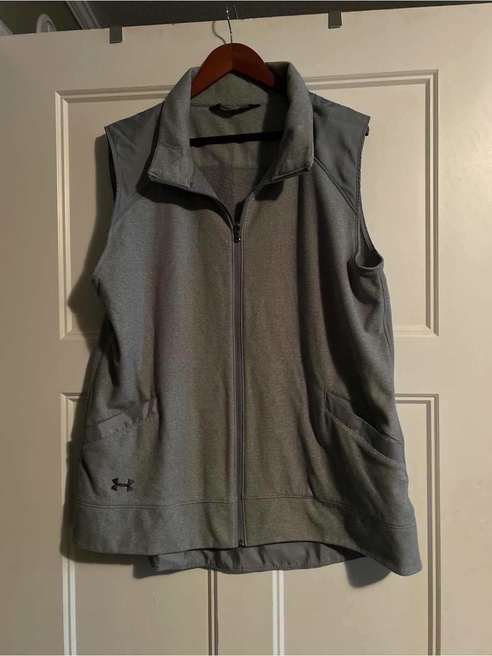 Under Armour Heather Gray ColdGear Full-Zip Vest